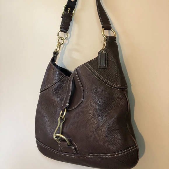 Dark Brown Coach Leather Shoulder bag - Picture 3 of 6